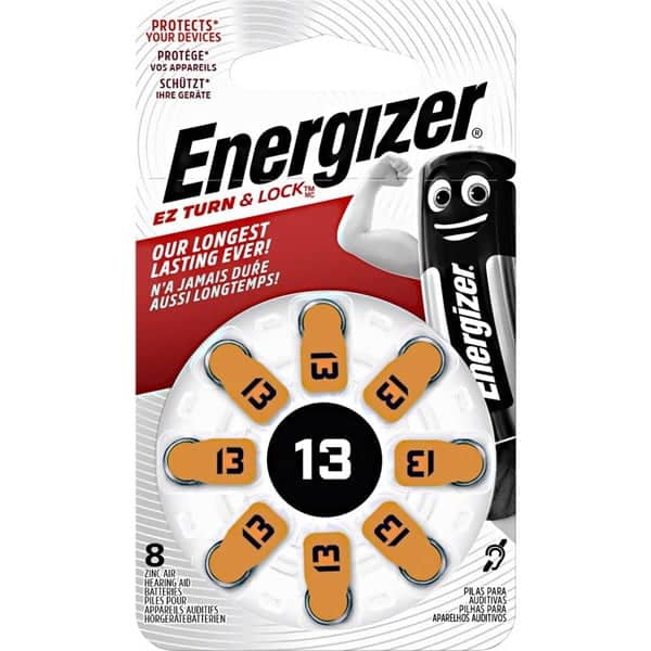 Energizer Hearing Aid Zinc Air 13 Battery (8 pack)