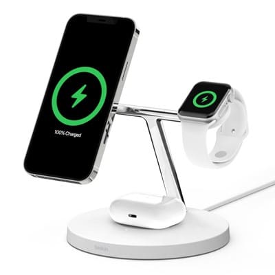 15W BoostCharge Pro MagSafe 3-in-1 Wireless Charger