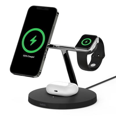 15W BoostCharge Pro MagSafe 3-in-1 Wireless Charger