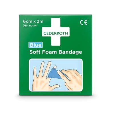Soft Foam Bandage Blå 6cmx2m